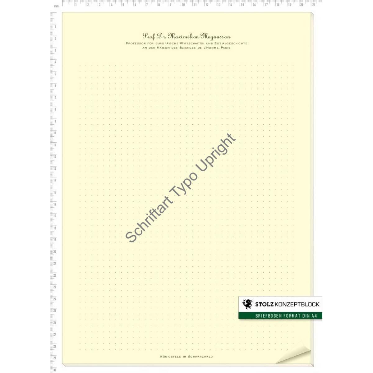 STOLZ Konzeptblock A4 punktiert (Typo Upright)